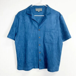 Sunday in Brooklyn Anthropologie Blouse Womens Medium Blue Button Up